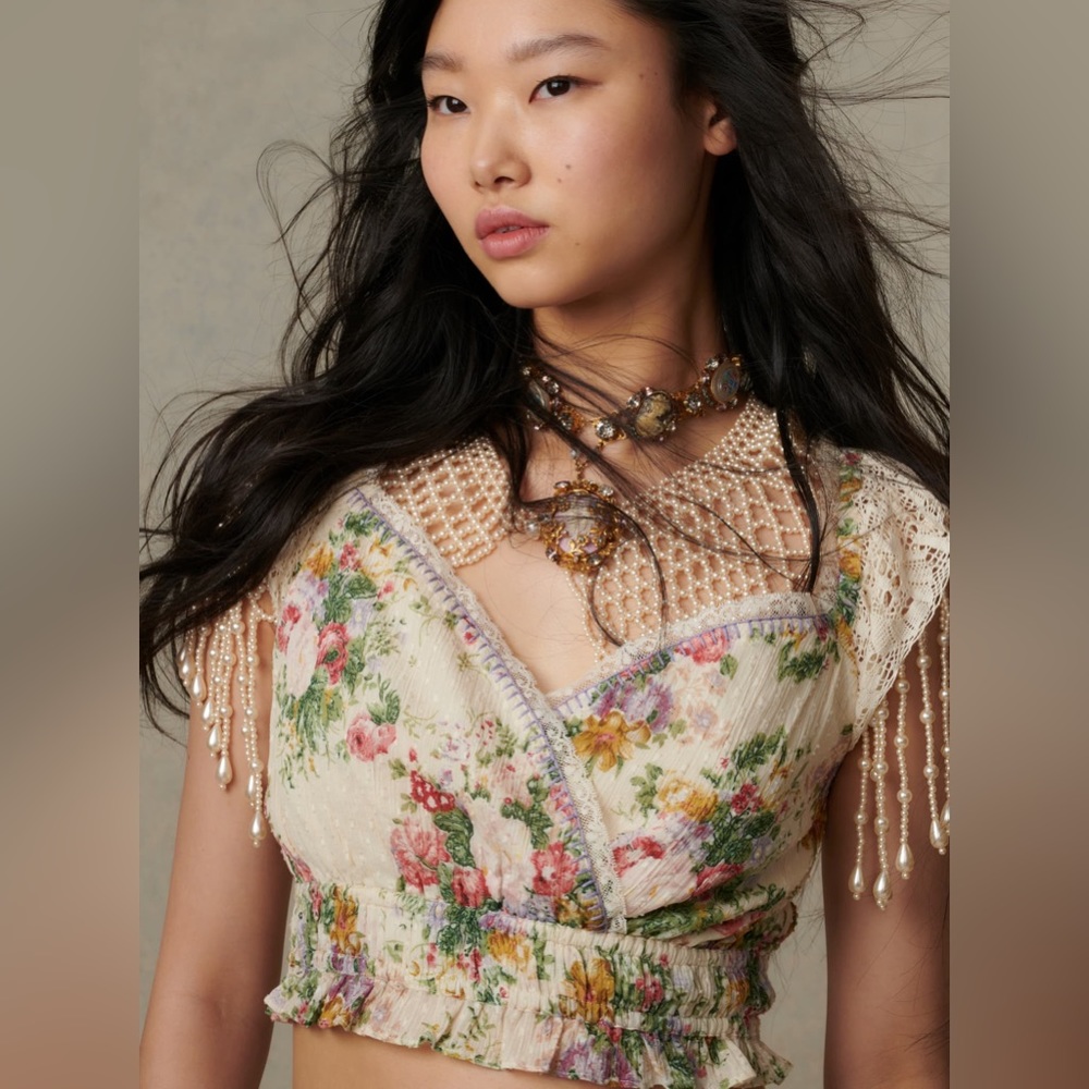 LoveShackFancy Floral Crop